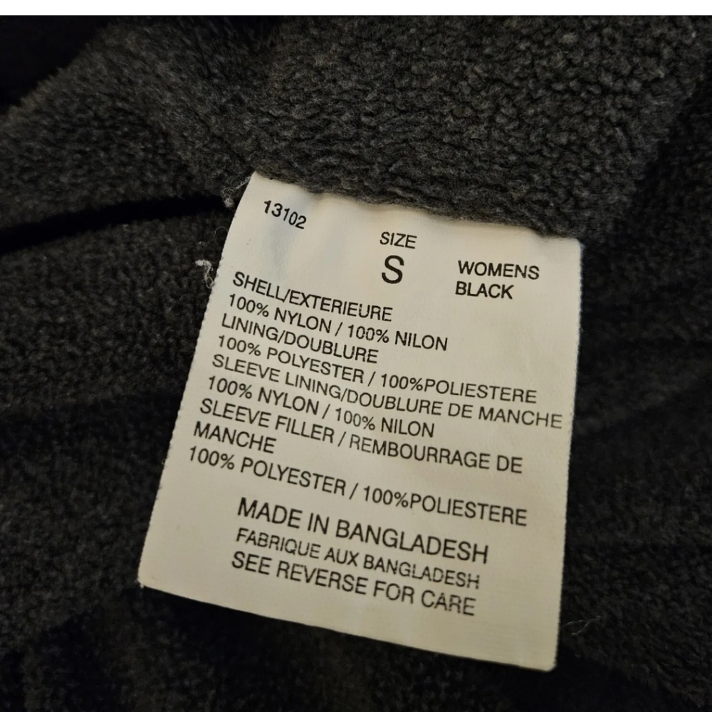 Vintage Black WOOLRICH JOHN RICH BROS. Long Coat Fleece Lined Size Small Black - Picture 7 of 7